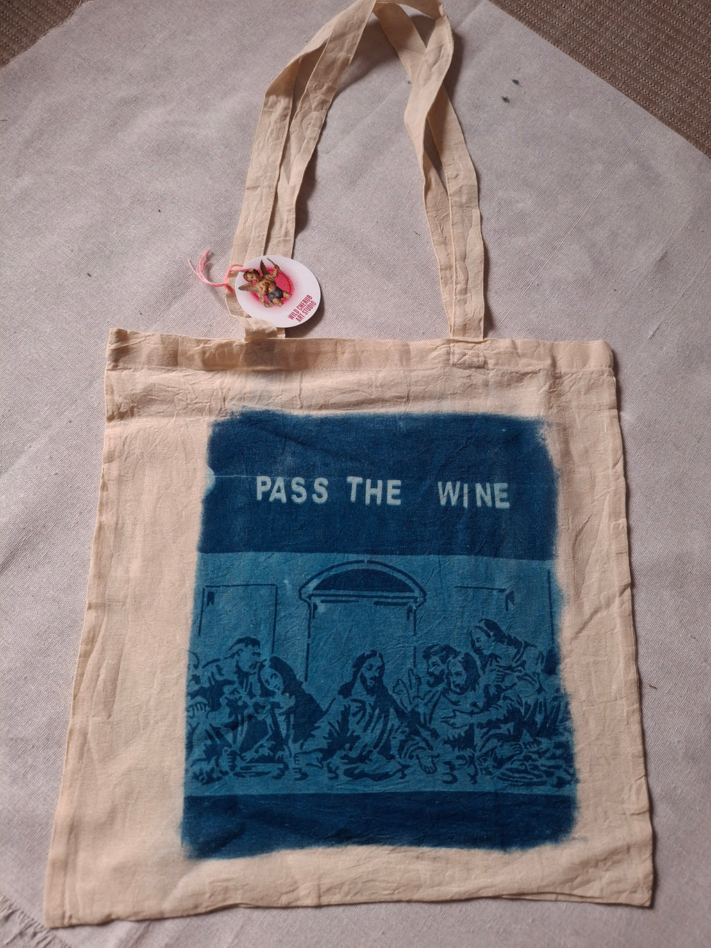 Pass the wine cyanotype