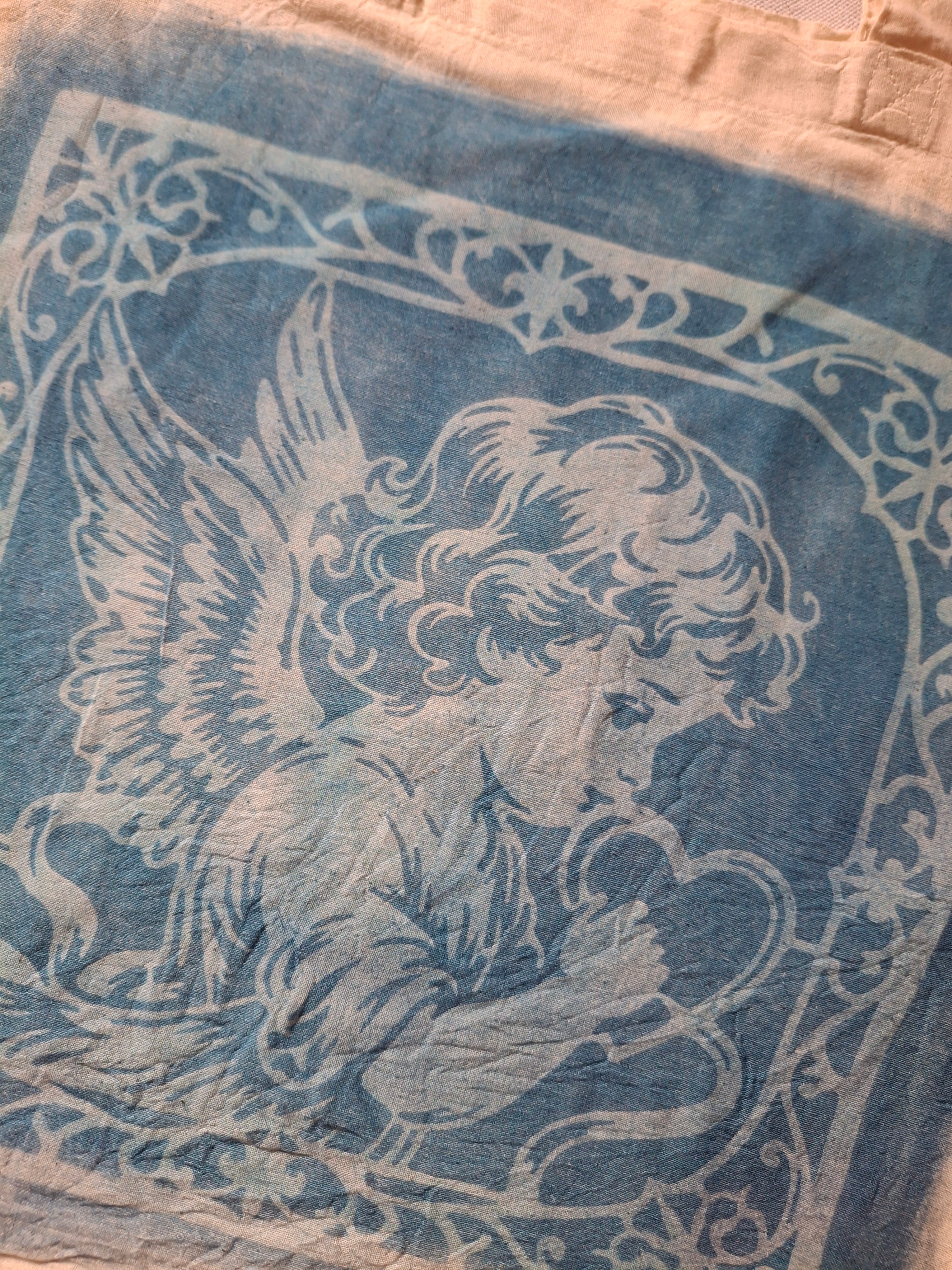 Cherub heart cyanotype