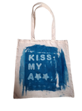 Kiss My Ass cyanotype tote