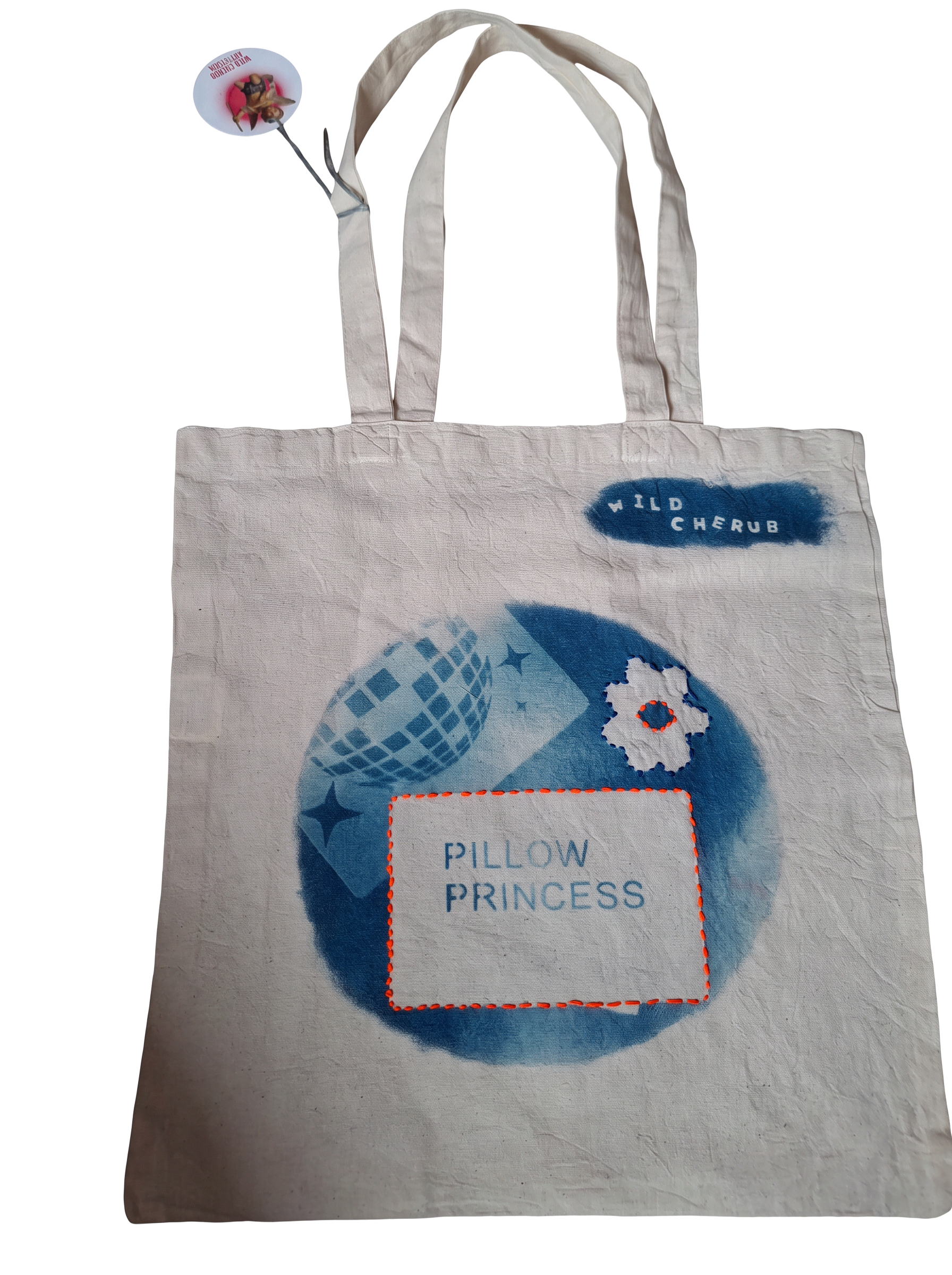 Pillow Princess cyanotype tote